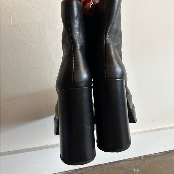 Steve Madden cobra black leather platform boot - Picture 4 of 9